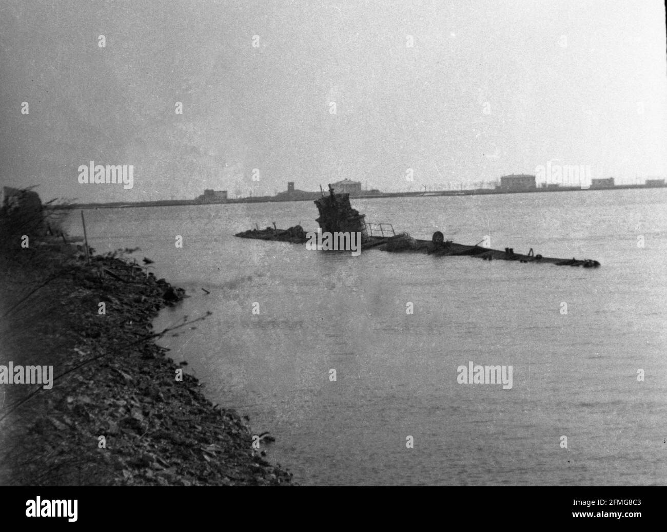 2. Weltkrieg Italienische Marine Uboot Acciaio-Klasse Platino-Klasse - 2. Weltkrieg Italienische Marine / Regia Marina Submarine Acciaio-Klasse Platino-Klasse Stockfoto