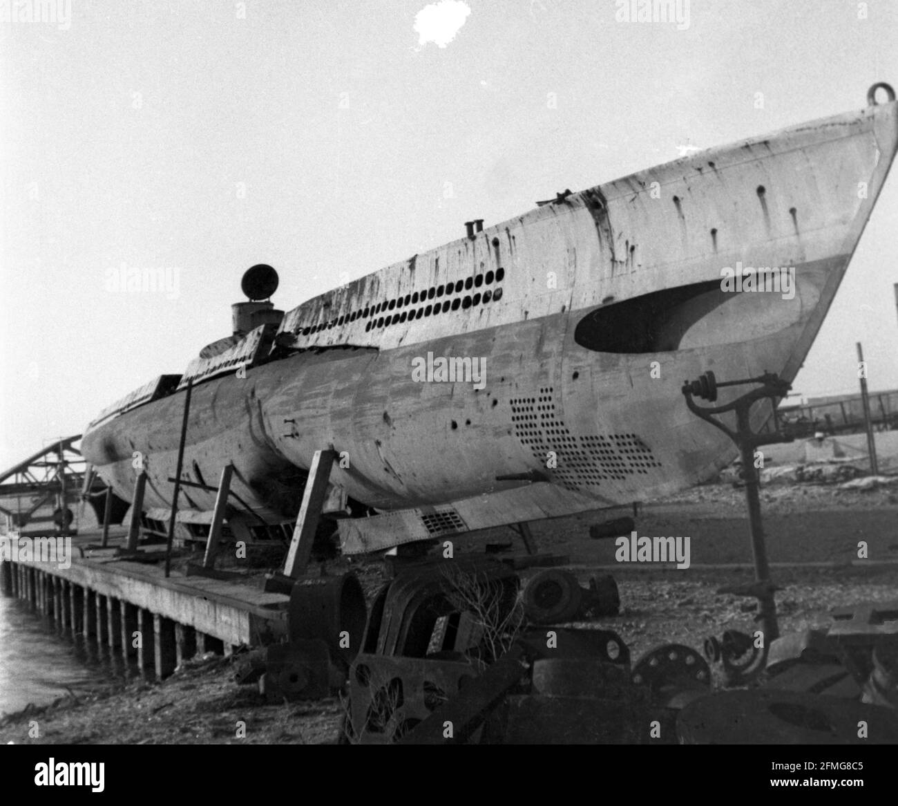 2. Weltkrieg Italienische Marine Uboot Flutto-Klasse Typ II - 2. Weltkrieg / 2. Weltkrieg Italienische Marine / Regia Marina Submarine Flutto-Klasse Typ II Stockfoto