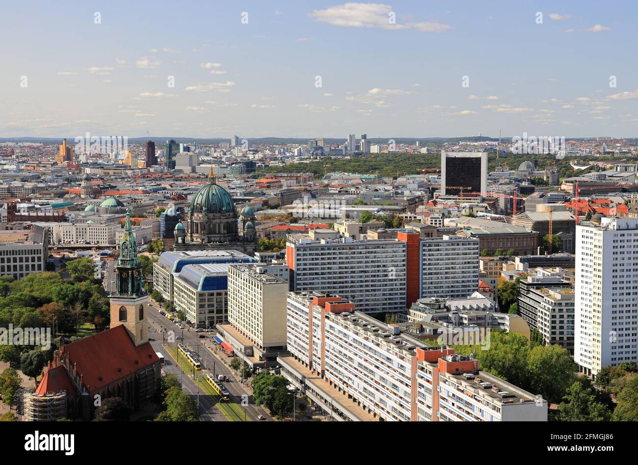 Berlin - Luftaufnahme. Deutschland, Europa. Stockfoto