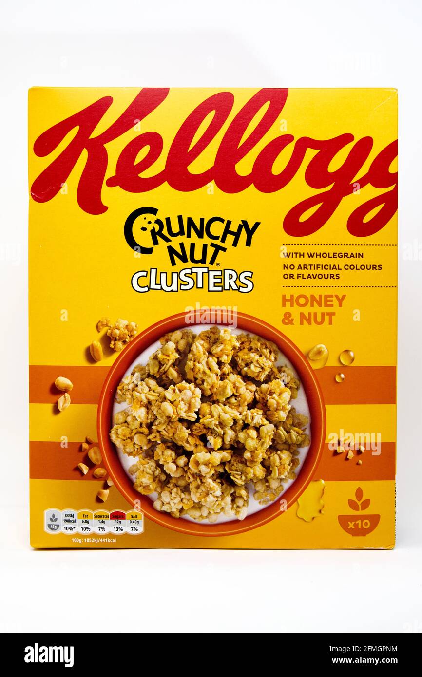 Kellogg's Crunchy Nut Clusters Stockfoto