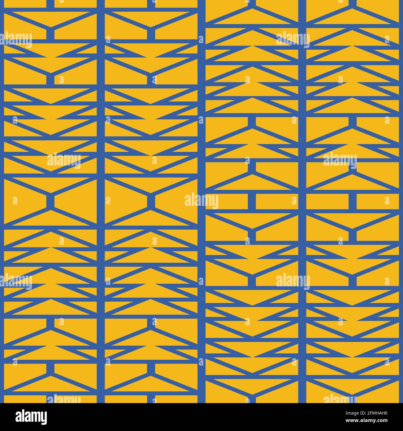 Abstrakte unregelmäßige geometrische nahtlose Muster, afro inspiriert aztec Fischgrät Hintergrund Vektor-Illustration. Hipster-Hintergrund für textilen Teppich Wal Stock Vektor