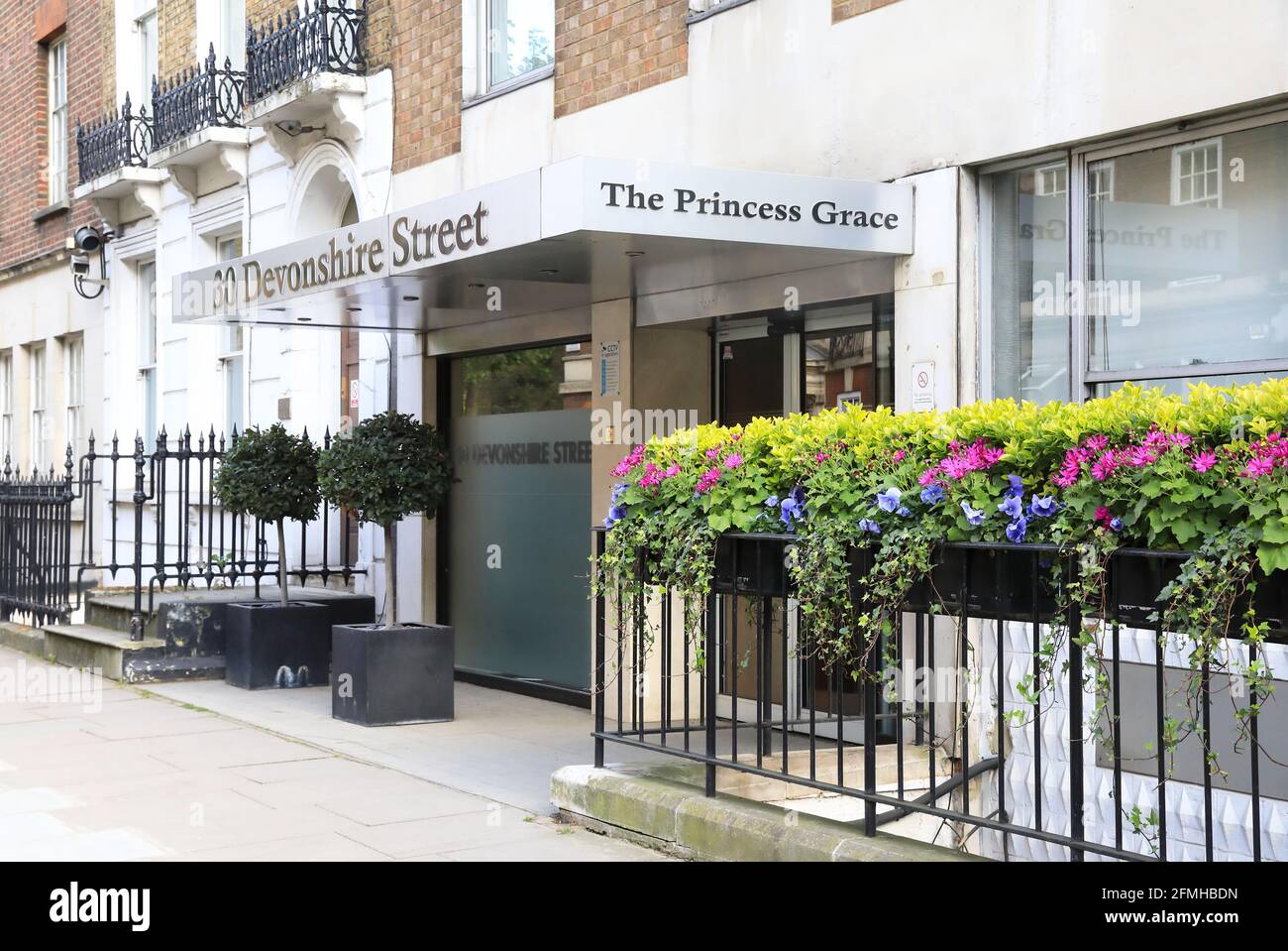 Das Privatkrankenhaus Princess Grace in Marylebone, Teil von HCA, dem weltweit größten privaten Gesundheitsunternehmen, in London, Großbritannien Stockfoto