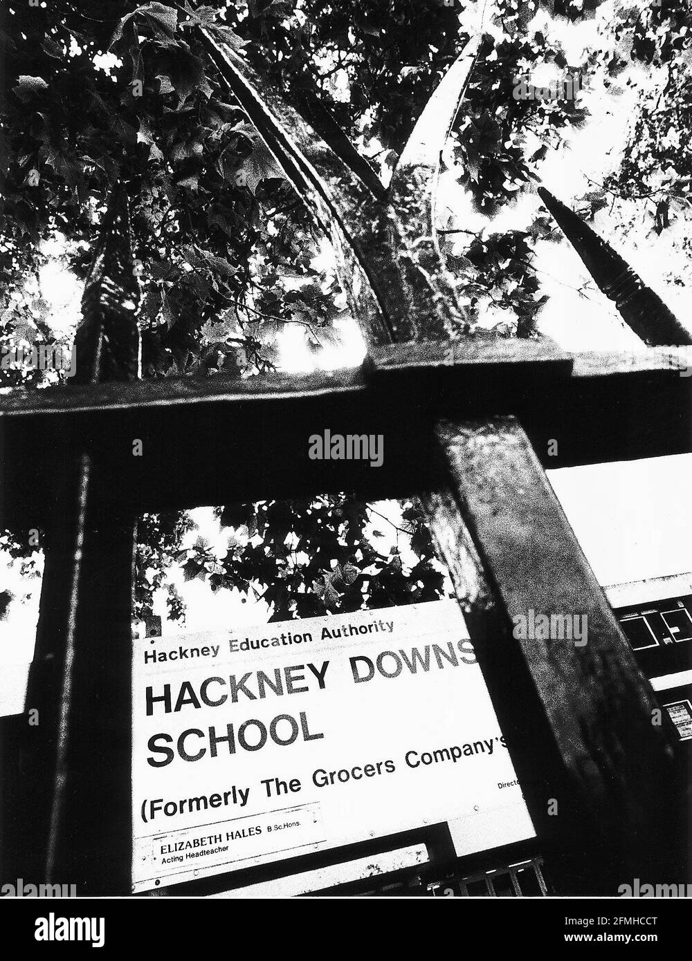 Hackney Downs School Die Erste Schule, In Der Die Regierung Ist Aufgrund von Bildungsergebnissen in EINER Sonderarbeitsgruppe eingesandt DBase Stockfoto