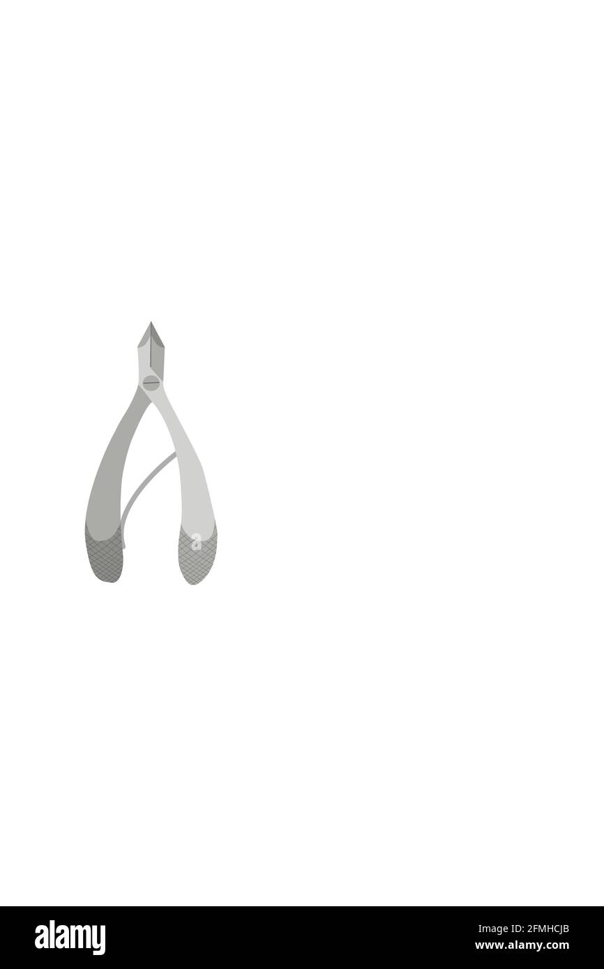 Cartoon von Nagelmanikürenzangen Vektor-Symbol Stock Vektor