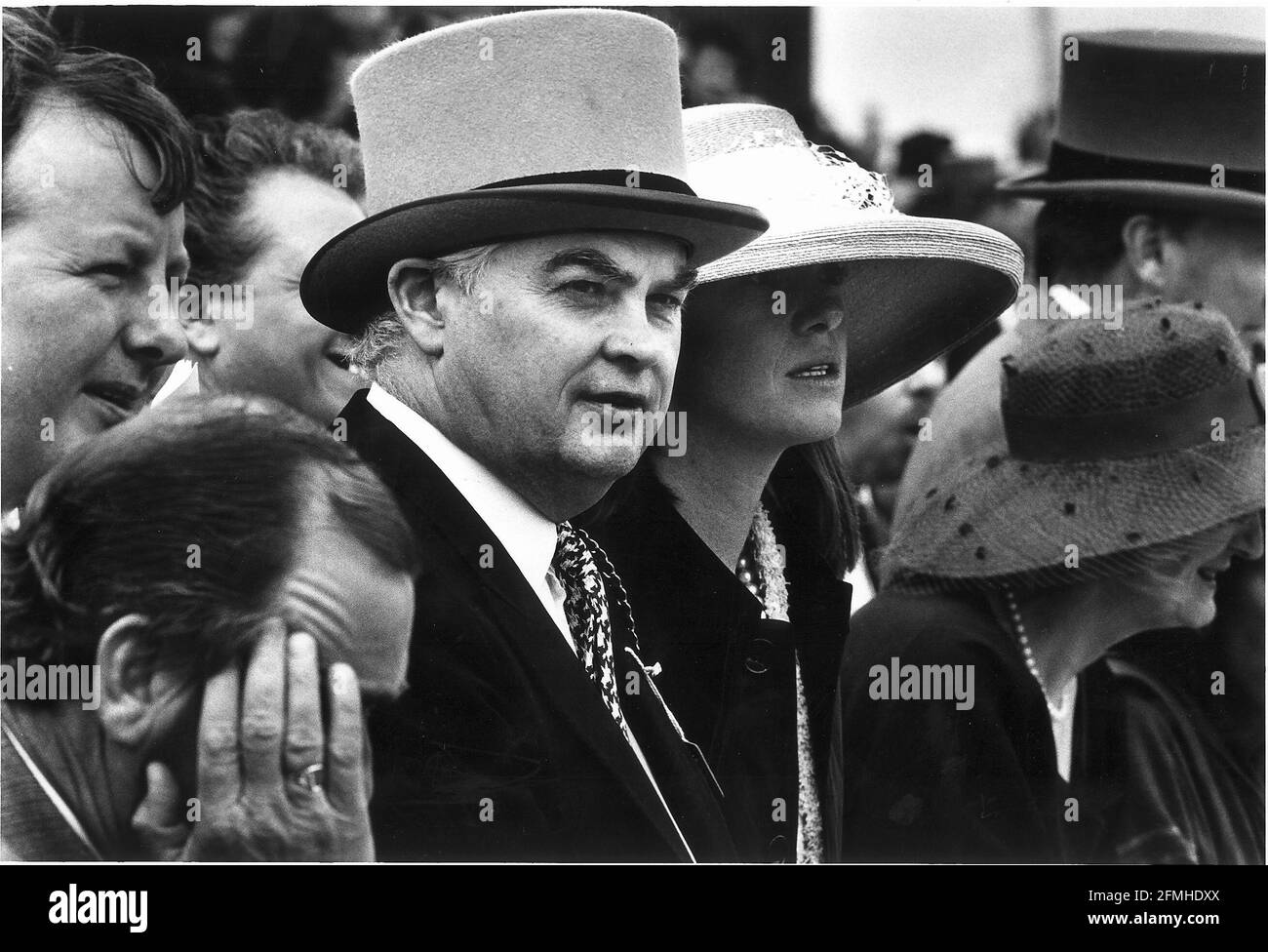 Norman Lamont vor dem Derby in Epsom Stockfoto
