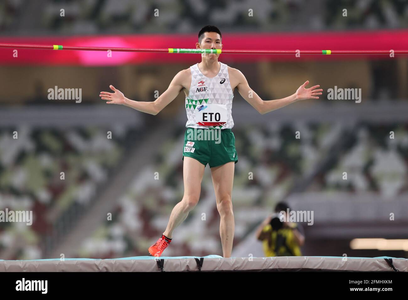 Tokio, Japan. Mai 2021. Takashi Eto Athletics : READY STEADY TOKYO - Leichtathletik Herren Hochsprung im Nationalstadion in Tokio, Japan . Quelle: Yohei Osada/AFLO SPORT/Alamy Live News Stockfoto