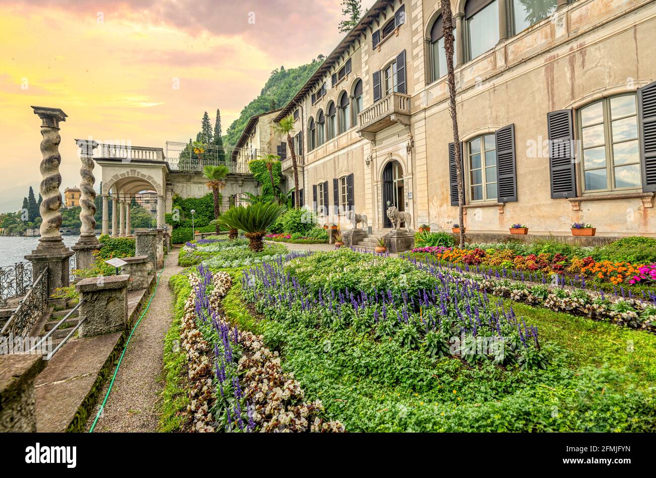 Botanischer Garten der Villa Monastero, Varenna, Lombardei, Italien Stockfoto