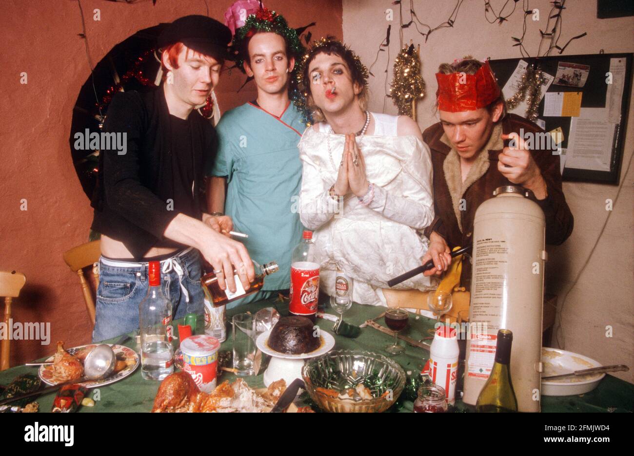 King Adora Weihnachtsfeier im Sawmills Studio, Golant, Fowey, Cornwall, England. Stockfoto