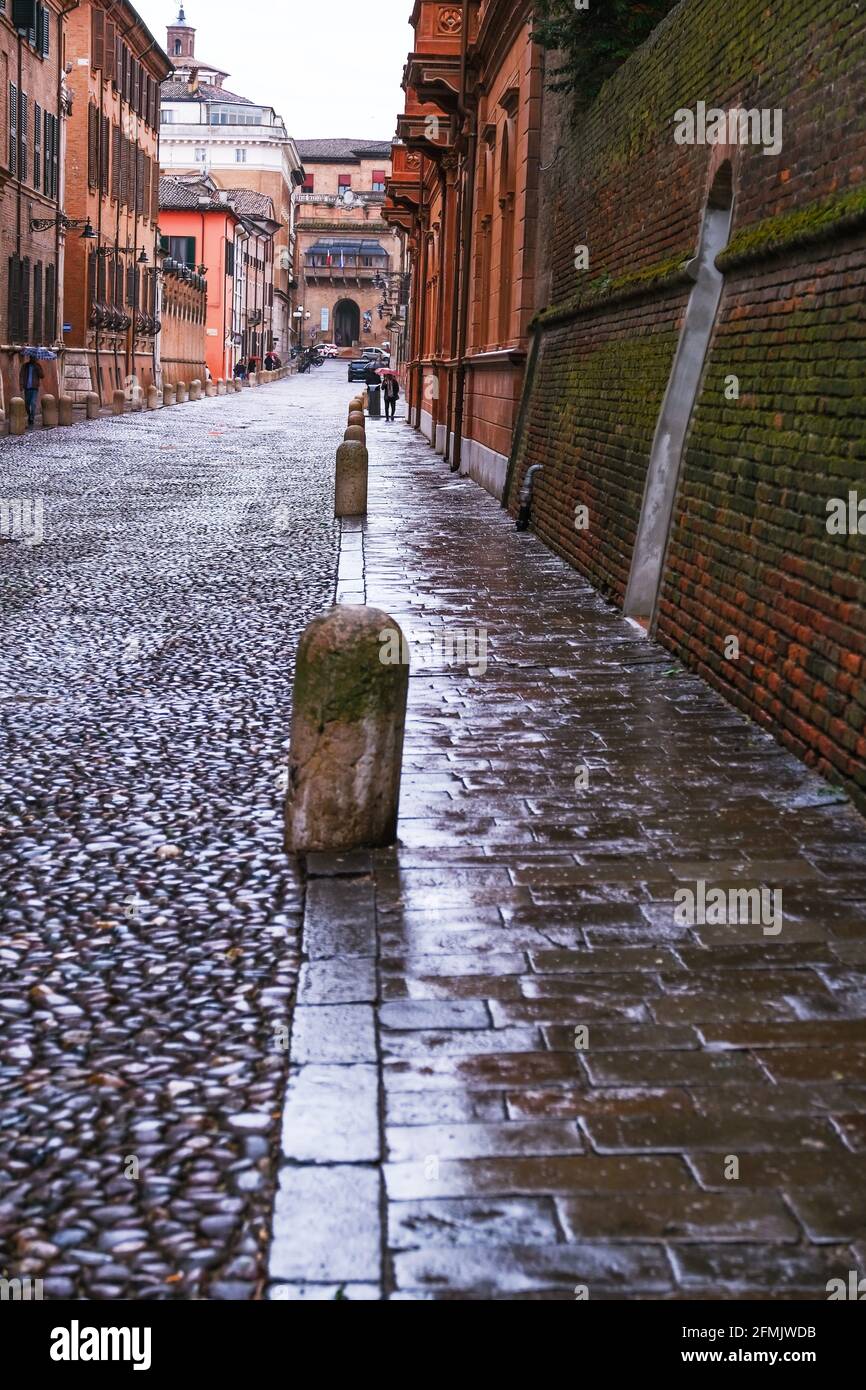 Corso Ercole i d'Este in Ferrara Italien Stockfoto