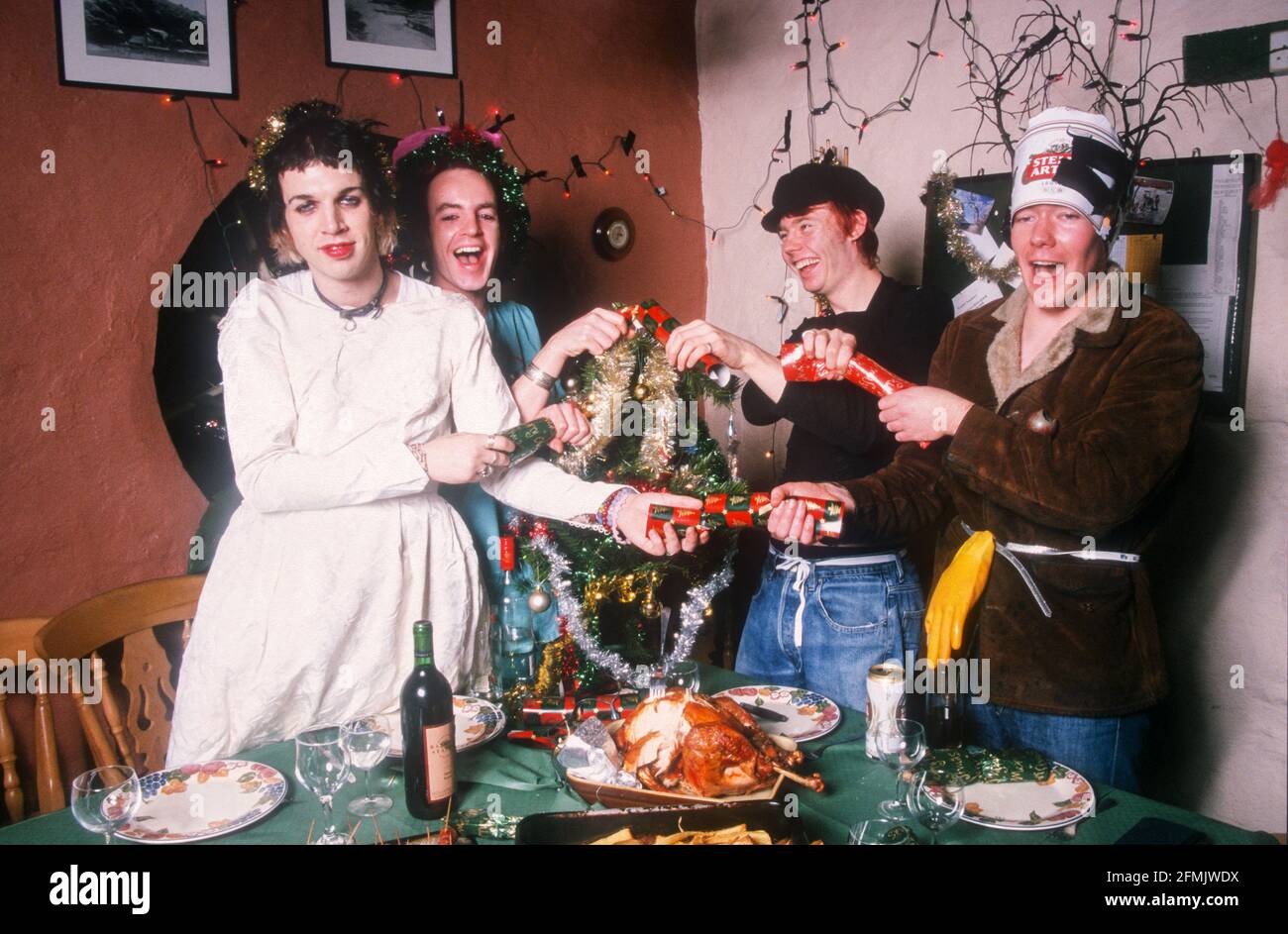 King Adora Weihnachtsfeier im Sawmills Studio, Golant, Fowey, Cornwall, England. Stockfoto