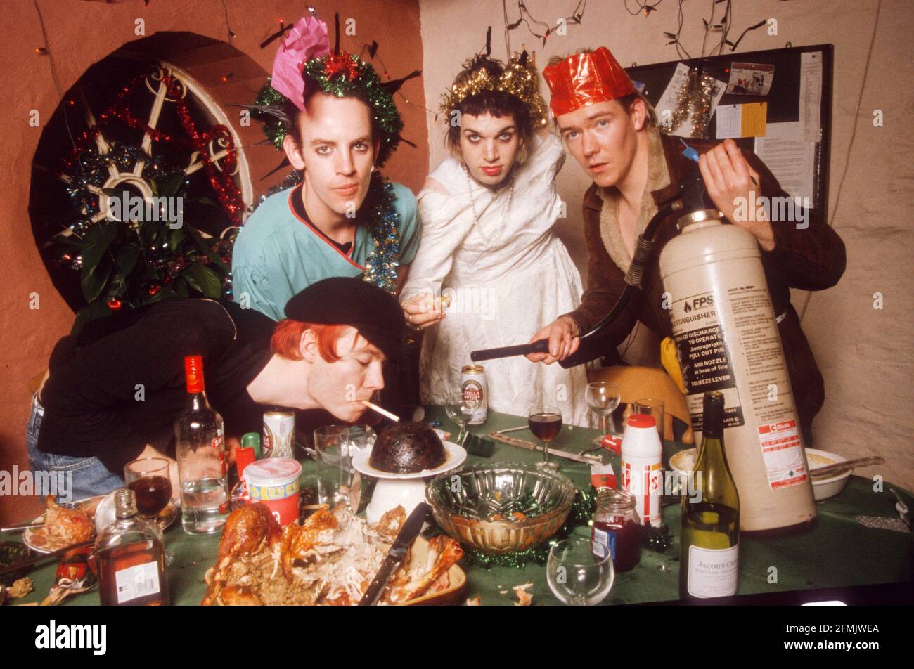 King Adora Weihnachtsfeier im Sawmills Studio, Golant, Fowey, Cornwall, England. Stockfoto