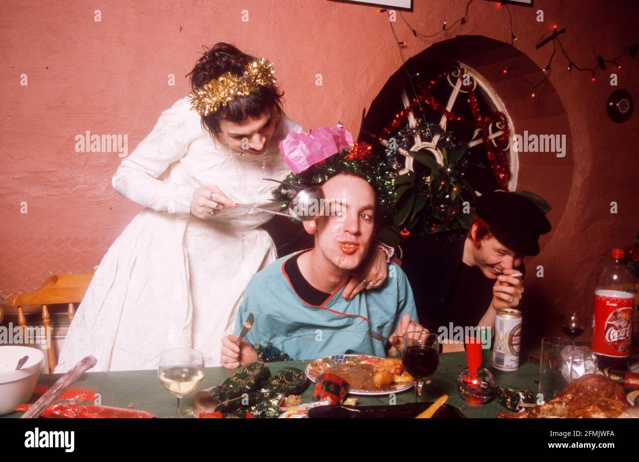 King Adora Weihnachtsfeier im Sawmills Studio, Golant, Fowey, Cornwall, England. Stockfoto