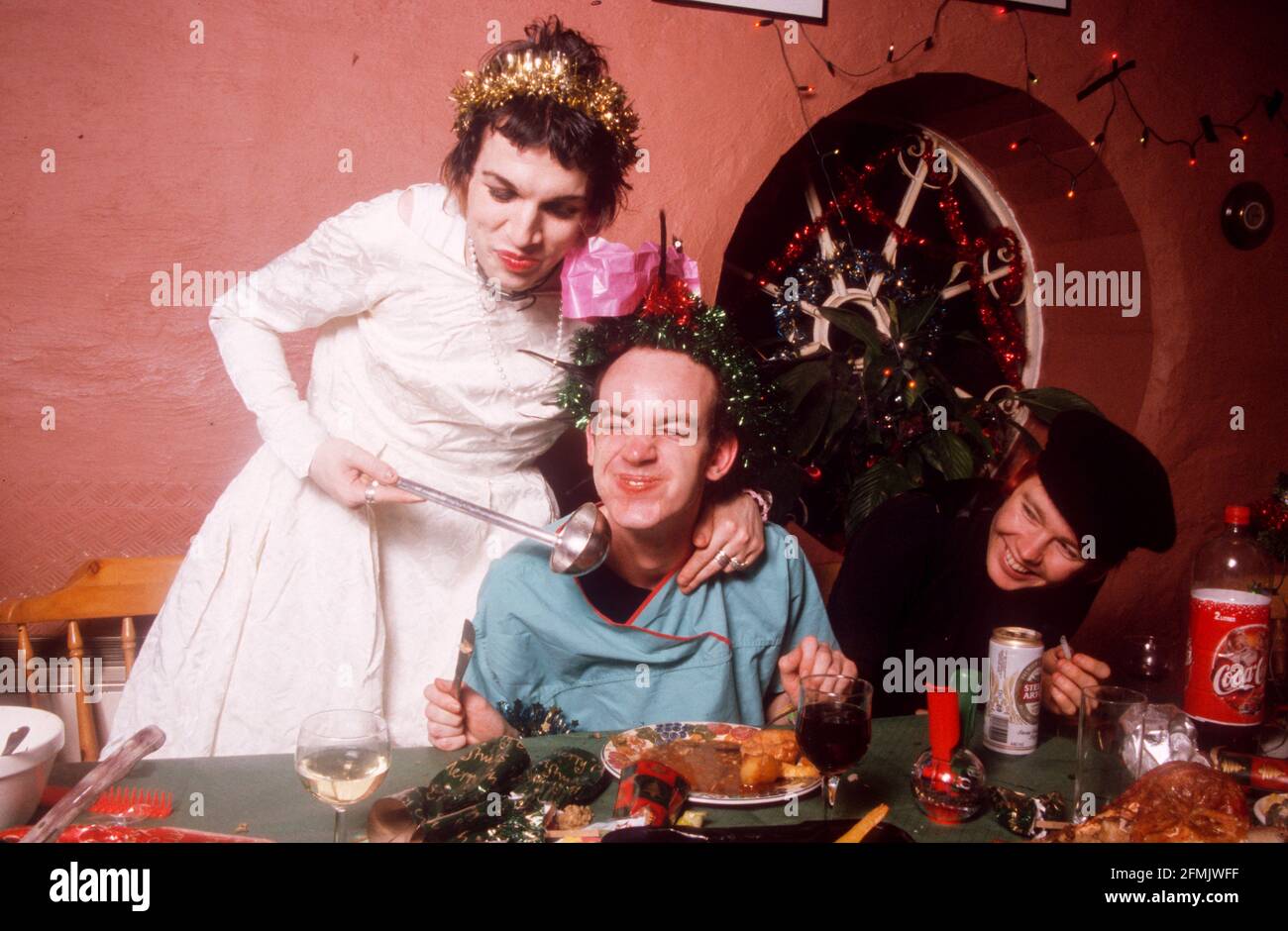 King Adora Weihnachtsfeier im Sawmills Studio, Golant, Fowey, Cornwall, England. Stockfoto