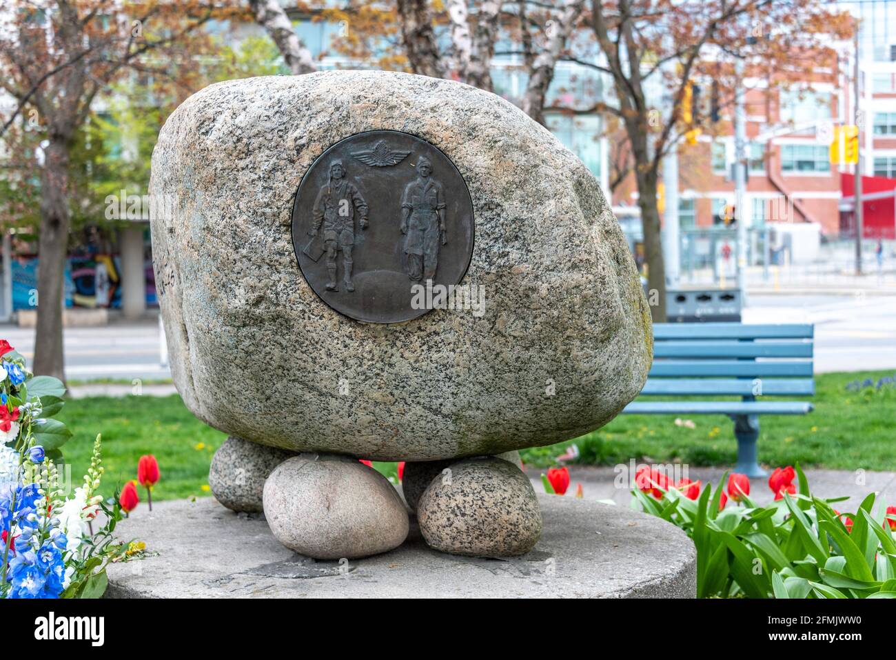 Monument im Little Norway Park, Toronto, Kanada Stockfoto