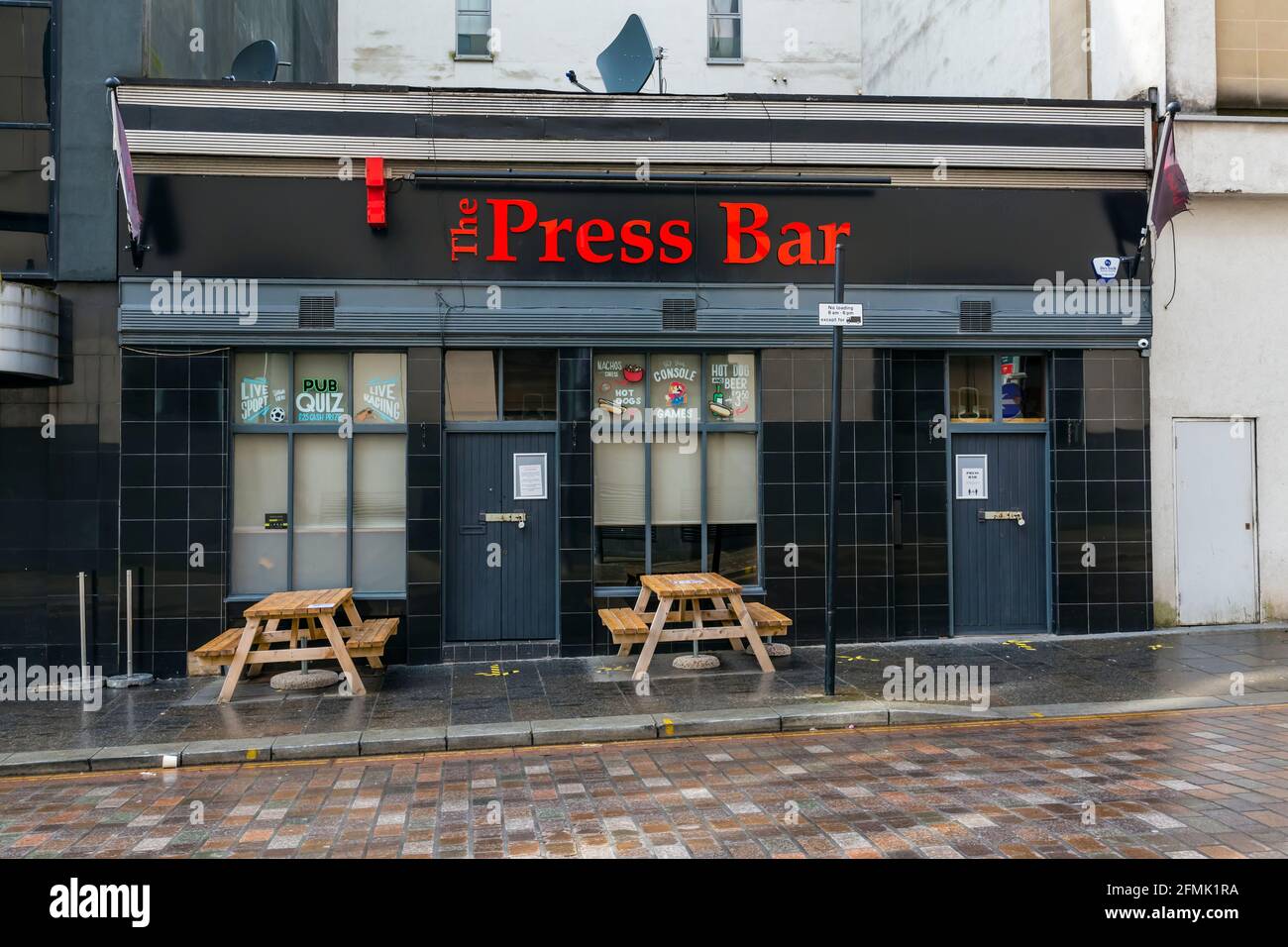 Press Bar, Albion Street, Glasgow, Schottland, Großbritannien Stockfoto