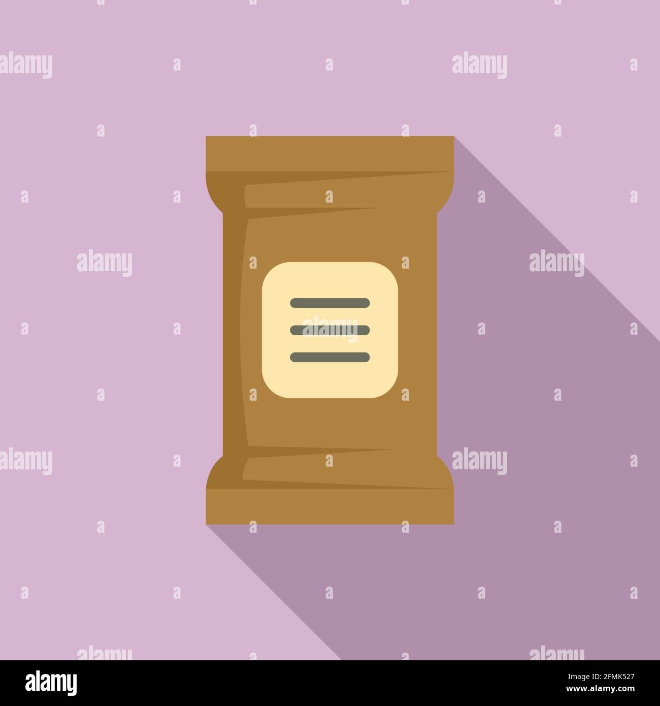 Symbol für gemahlenen Dünger, flacher Stil Stock Vektor