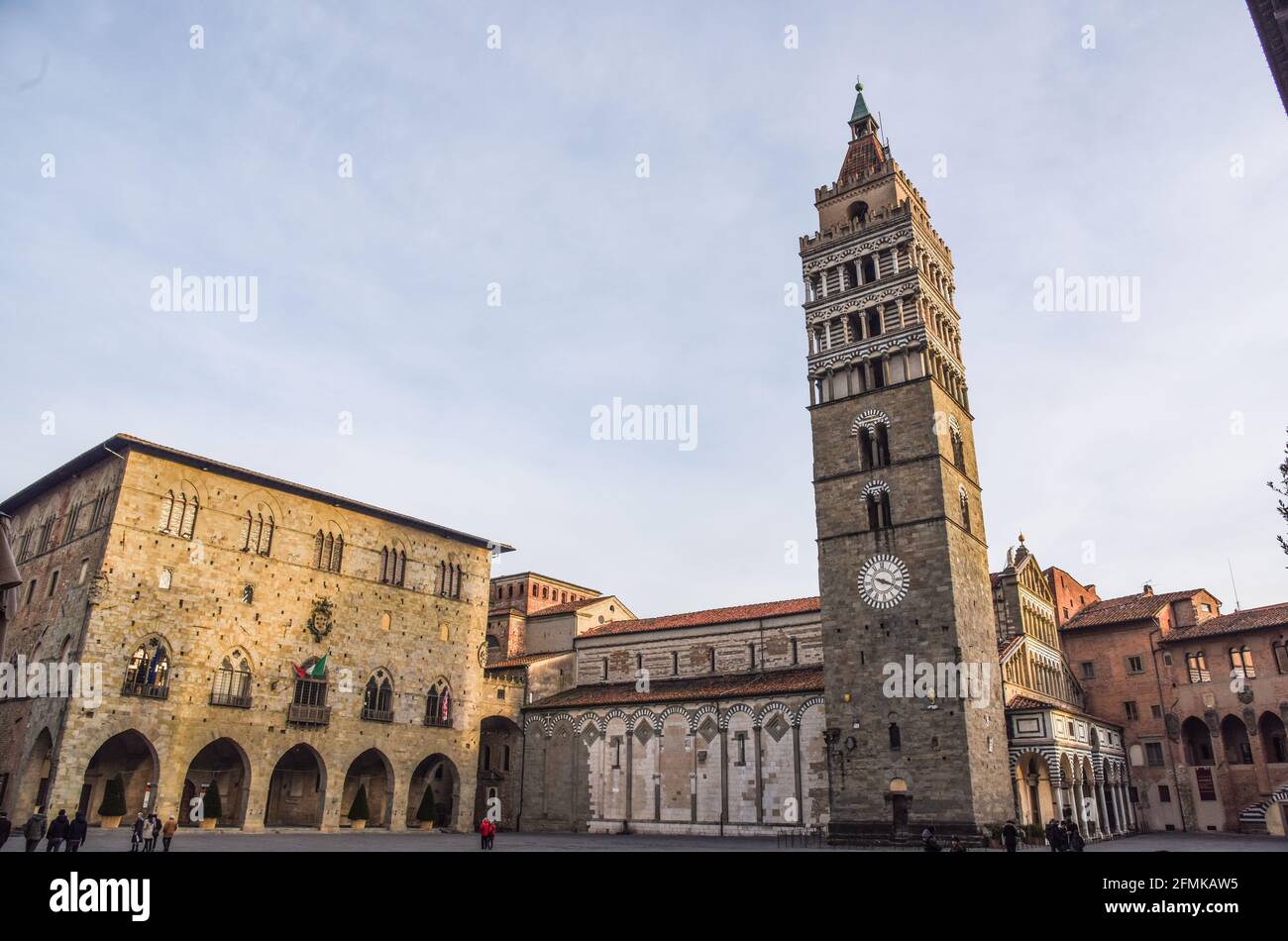Piazza del Duomo a Pistoia Stockfoto