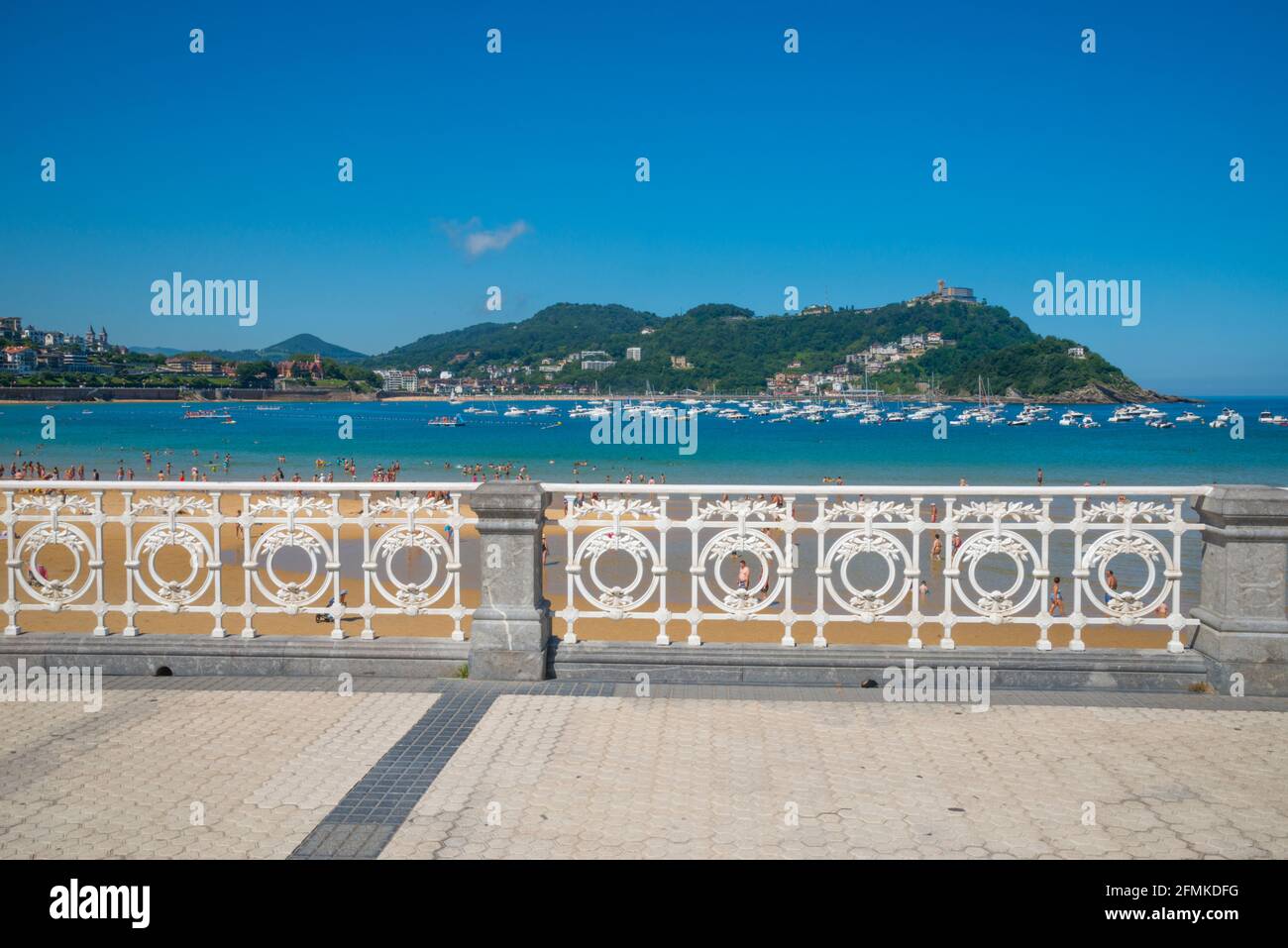 La Concha Promenade. San Sebastian, Spanien. Stockfoto