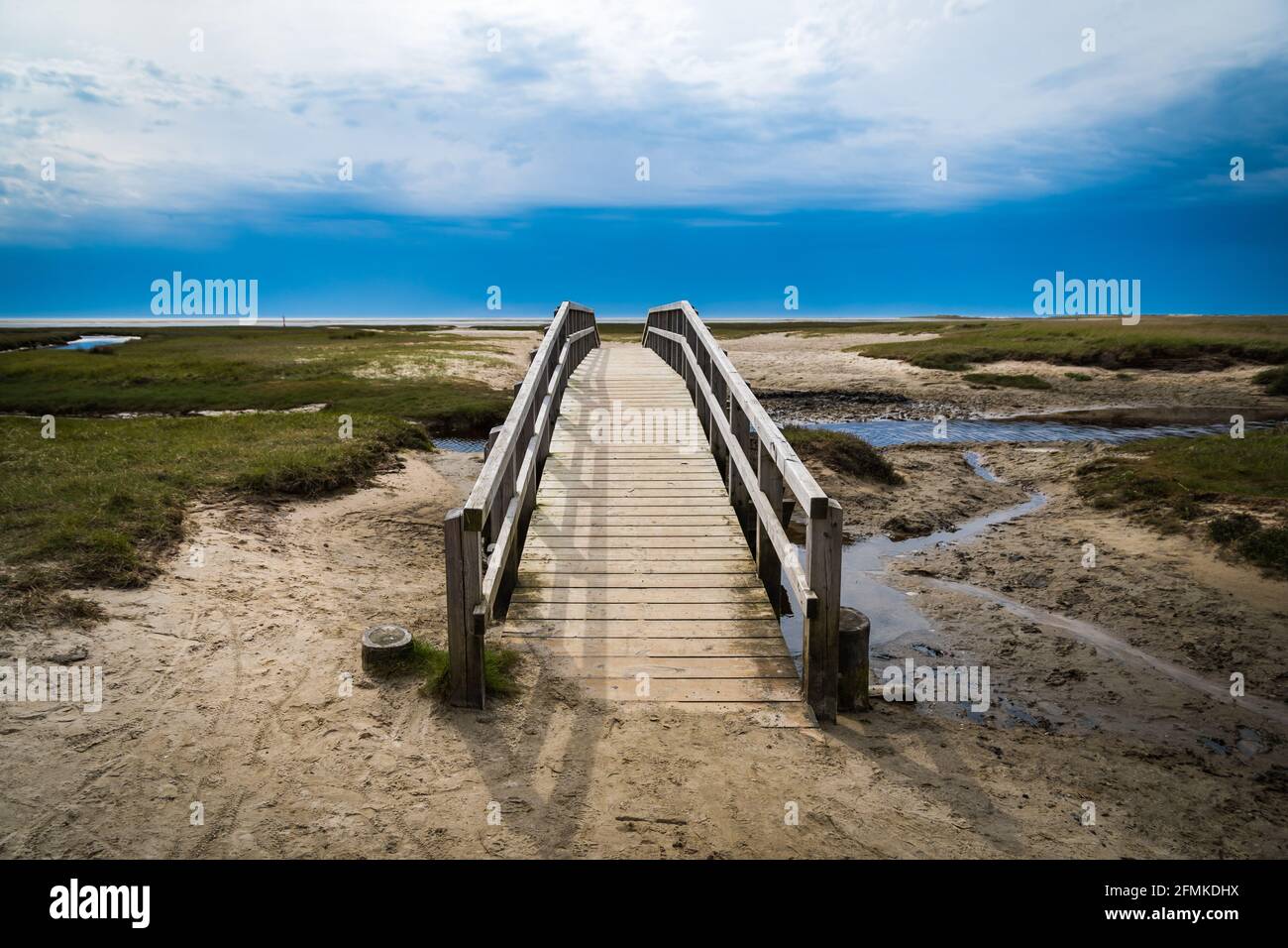 Brücke zum Meer in Sankt Peter-Ording Stockfoto