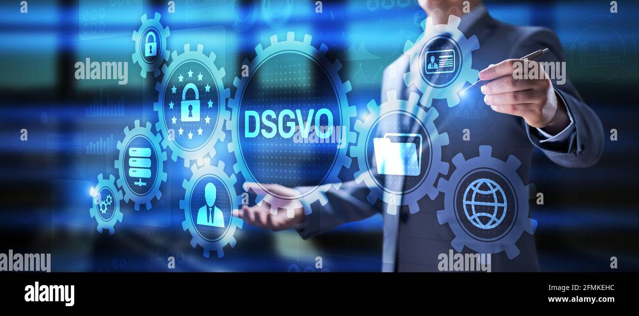 DSGVO Datenschutz-Grundverordnung Datenschutz-Grundkonzept. Stockfoto