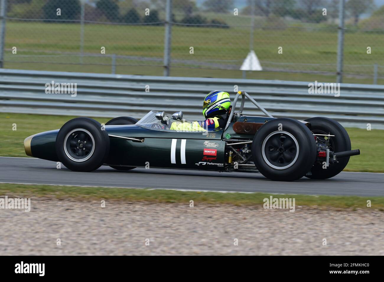 Jon Fairley, Brabham BT11/19, Historic Grand Prix Cars Association, Pre - '66 Grand Prix Cars, Donington Historic Festival 2021, Donington Park, England Stockfoto