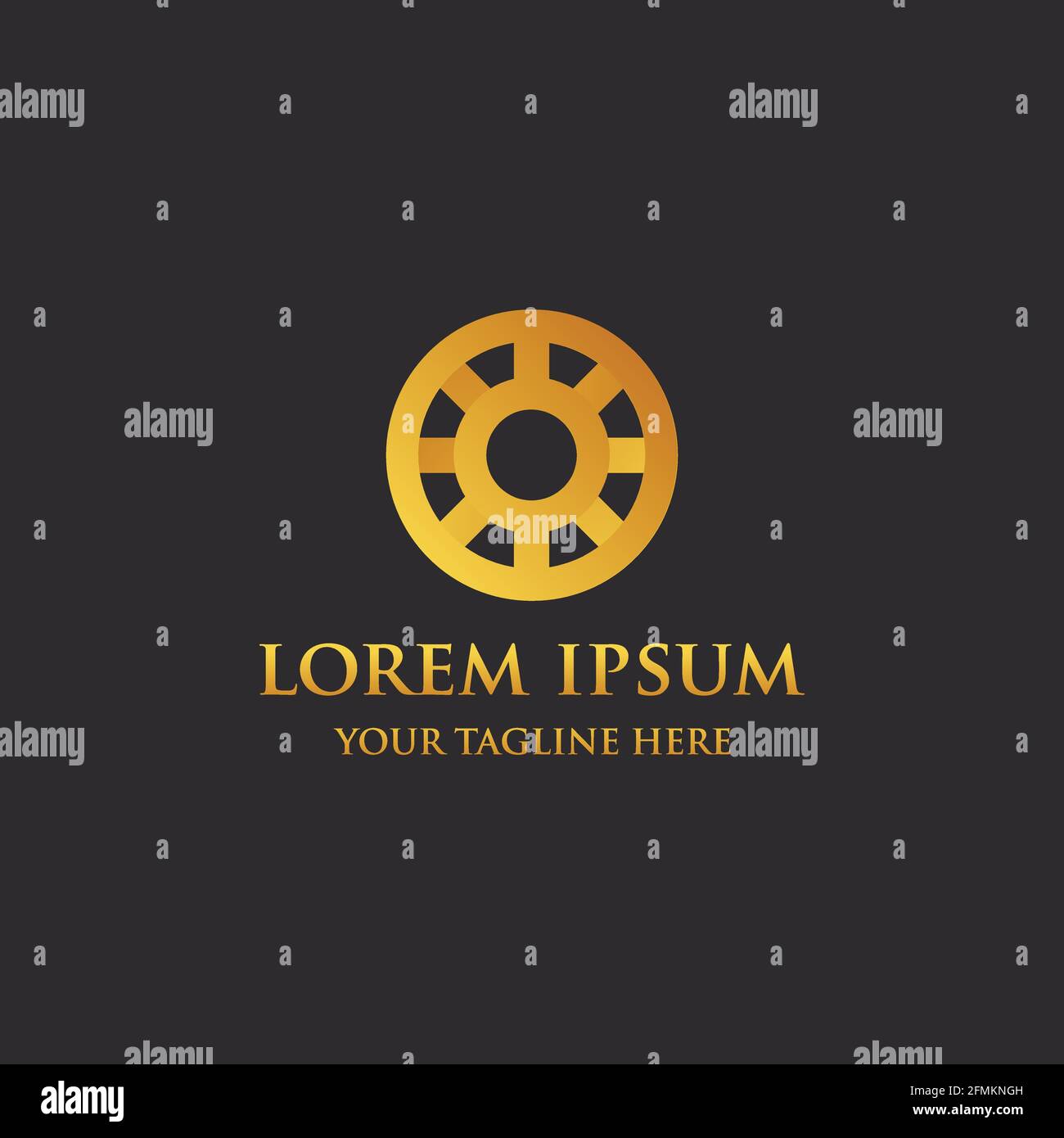 Elegantes Unternehmen Gold Logo Vektor Bild Stock Vektor