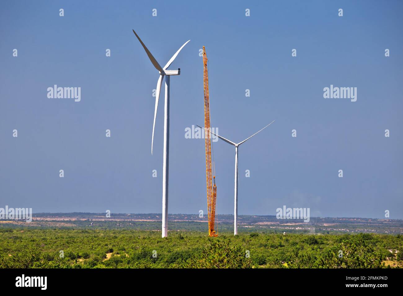 Baustelle für Windkraftanlage KRS Padene, grüne Energie in Kroatien bei Knin Stockfoto