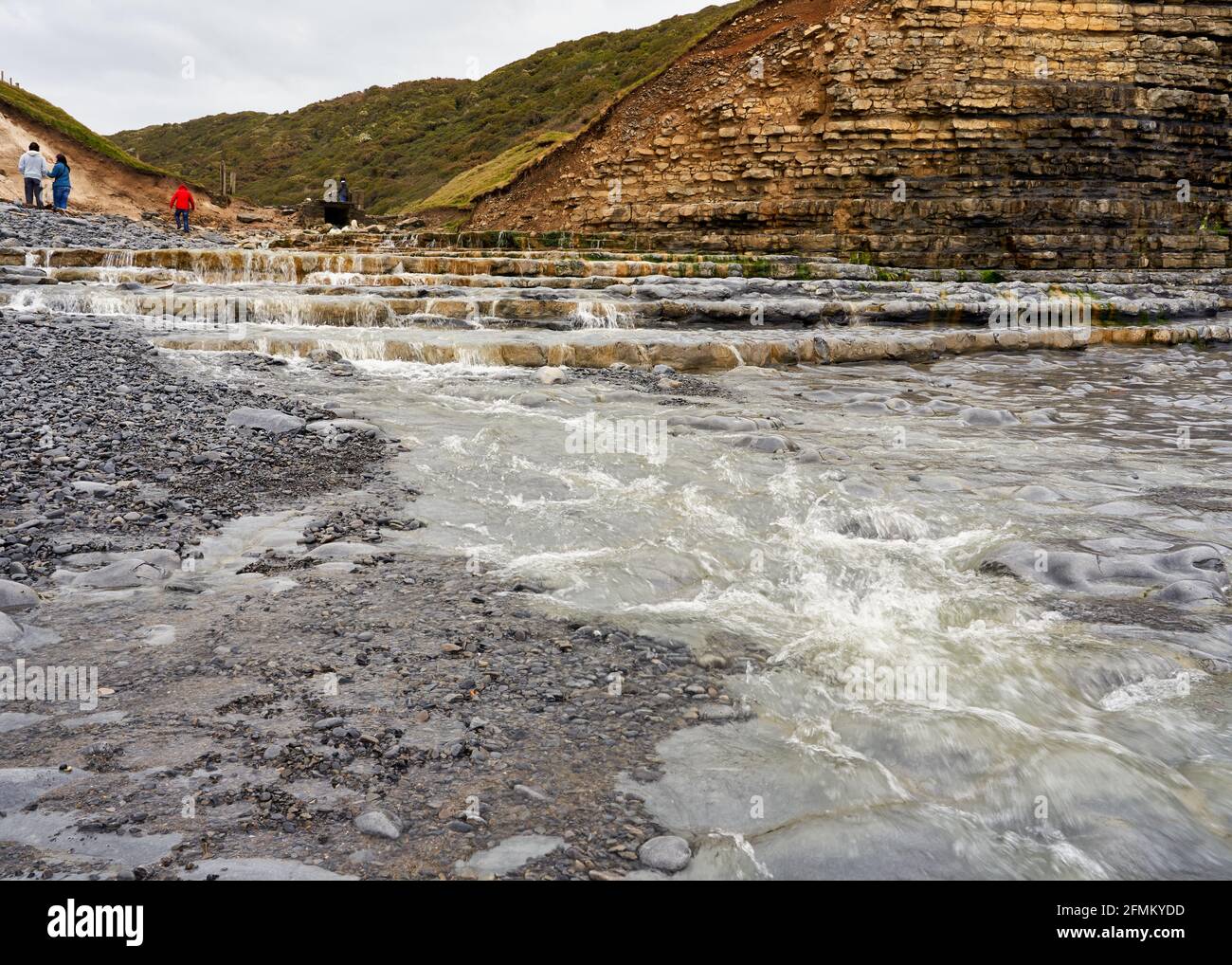 Monknash Strand an der Glamorgan Küste, Südwales Stockfoto