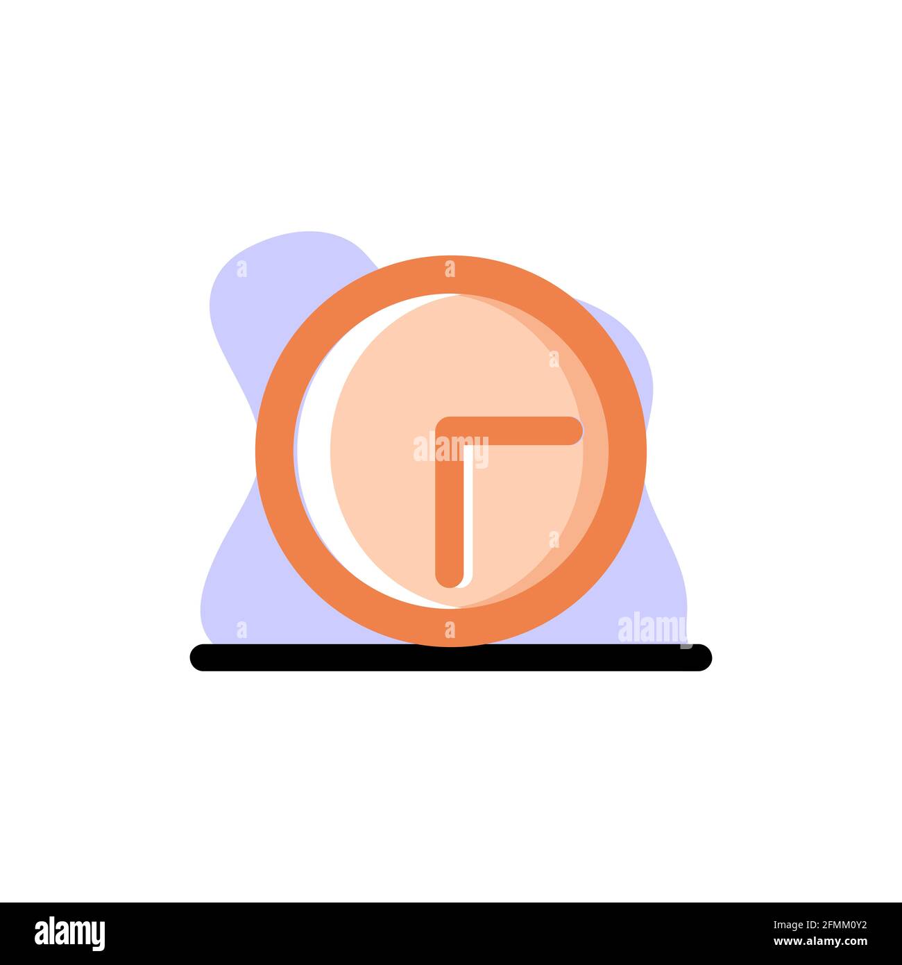 6 O Clock Time Conceptual Icon Vektorgrafik Design eps10 Stock Vektor