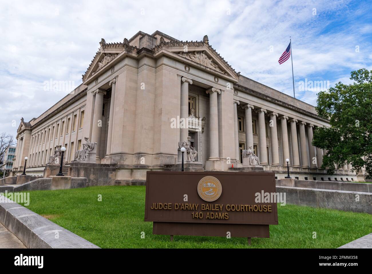 Memphis, TN / USA - 3. September 2020: Das Richter D'Army Bailey Courthouse in Memphis, TN Stockfoto