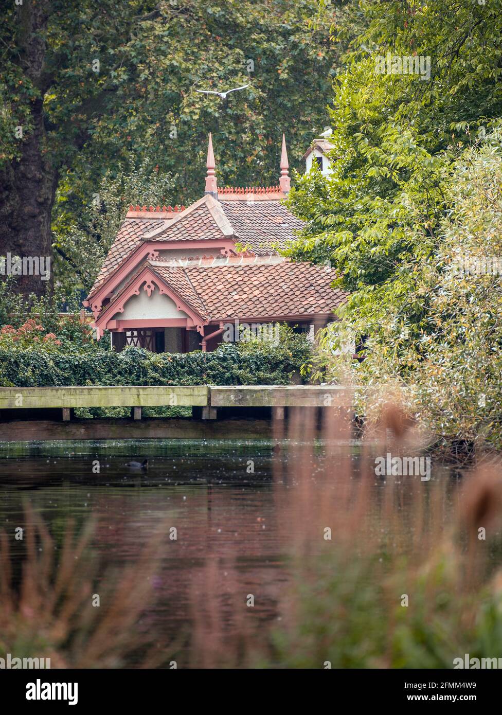Duck Island Cottage in St. James's Park, London, Großbritannien. Stockfoto