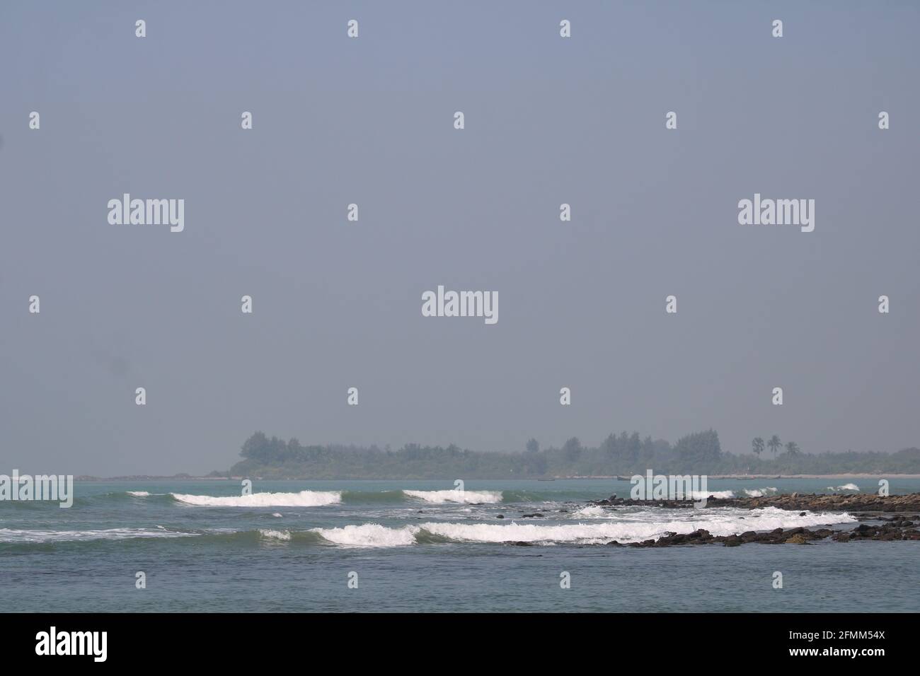 Die wunderschöne Landschaft der insel saint martin von Bangladesh Riff Landschaft Meer Strand Landschaft Stockfoto