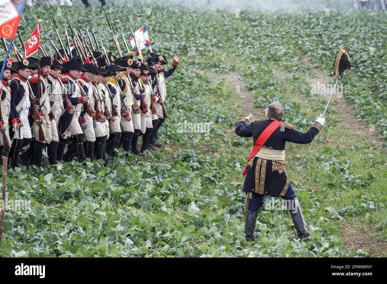 Rekonstitution de la bataille franco-prussienne de Jena / Iena / Auerstedt 1806 - 2016 Stockfoto