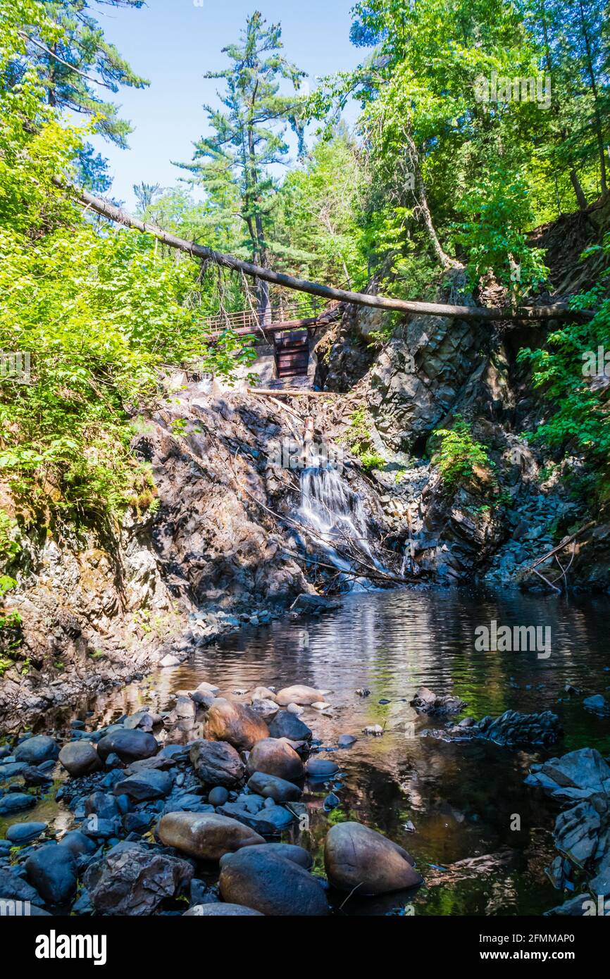 Minnehaha Falls Sault Saint Marie Ontario Kanada im Sommer Stockfoto