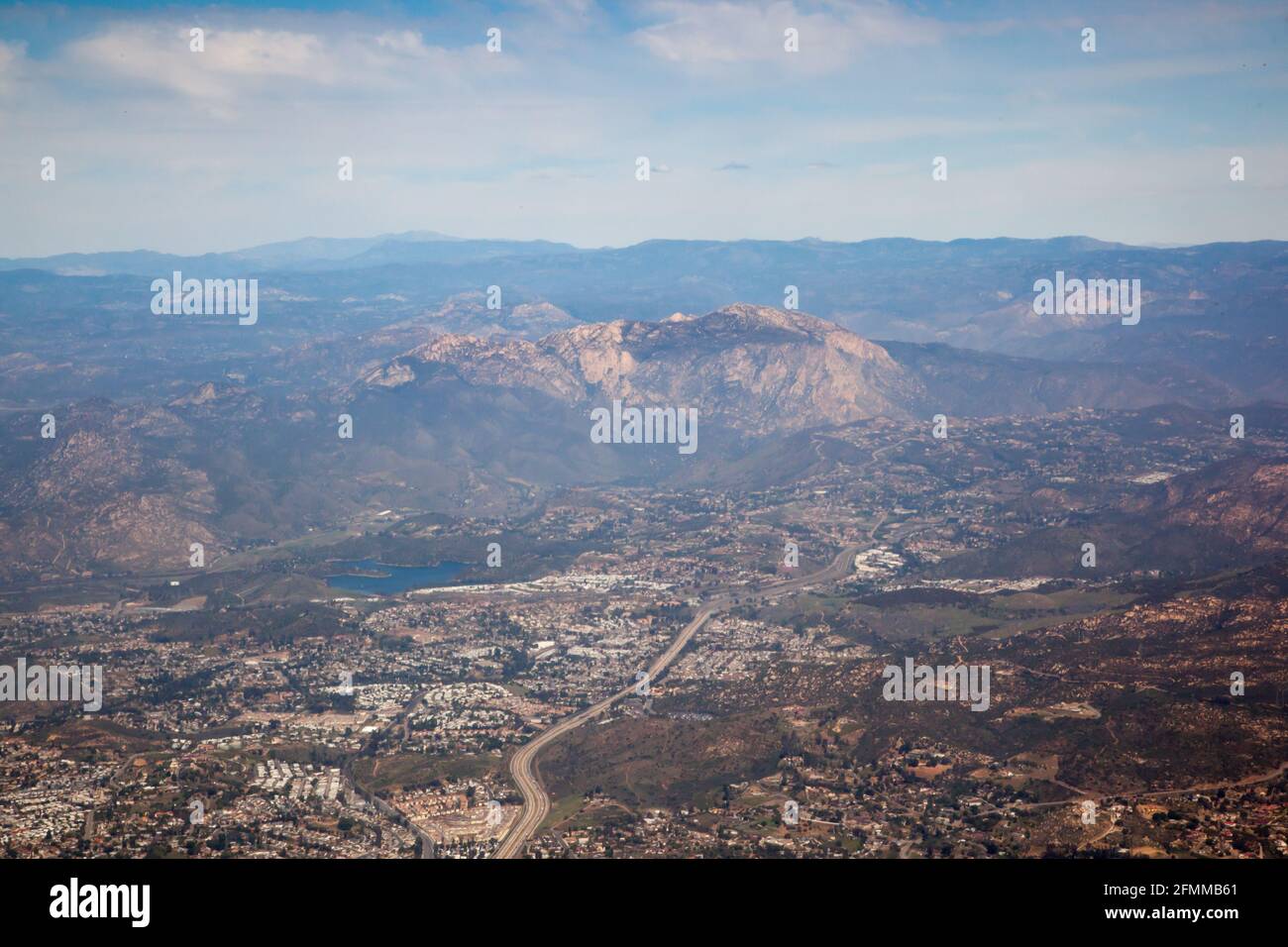 Stadtlandschaft vom Himmel Stockfoto