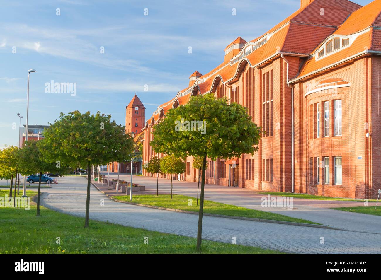 Polen, Schlesien, Gliwice, Nowe Gliwice, ehemals Kohlebergwerk, Bei Sonnenuntergang Stockfoto