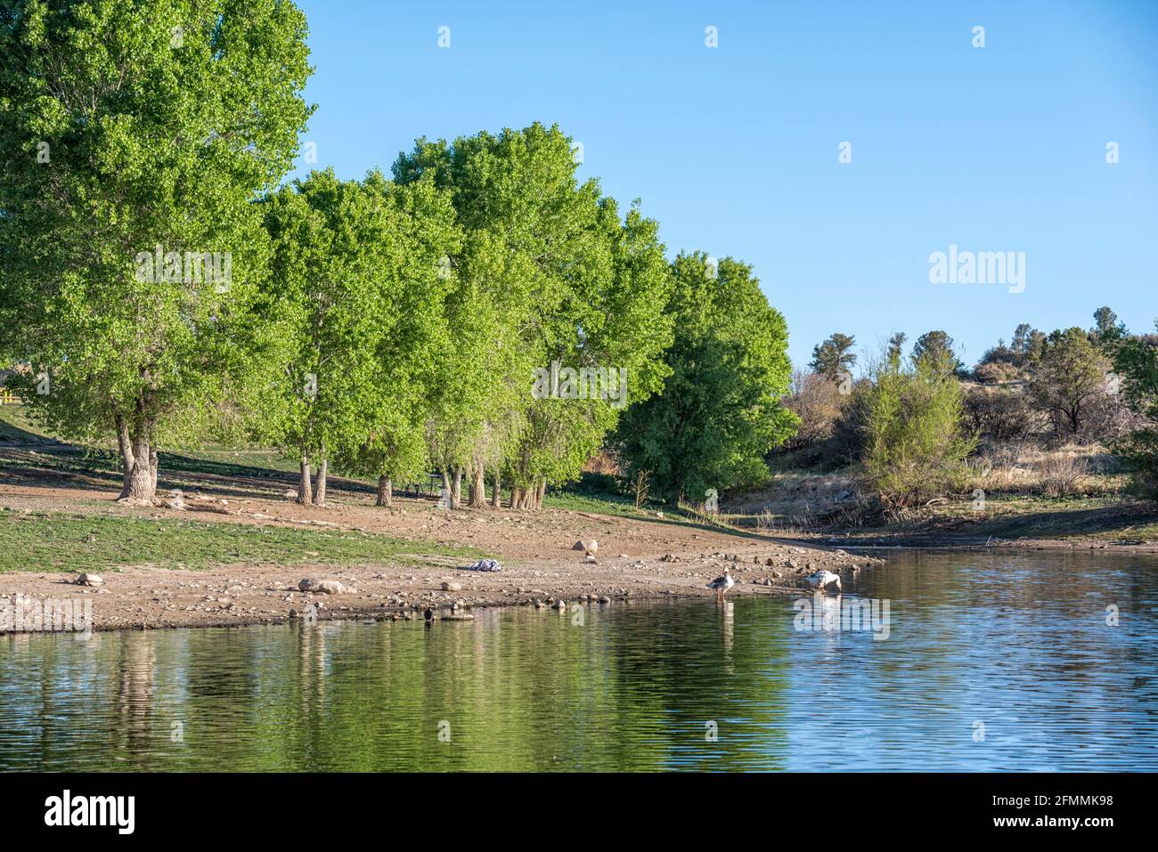 Watson Lake an einem Frühlingsmorgen. Prescott, Arizona, USA. Stockfoto