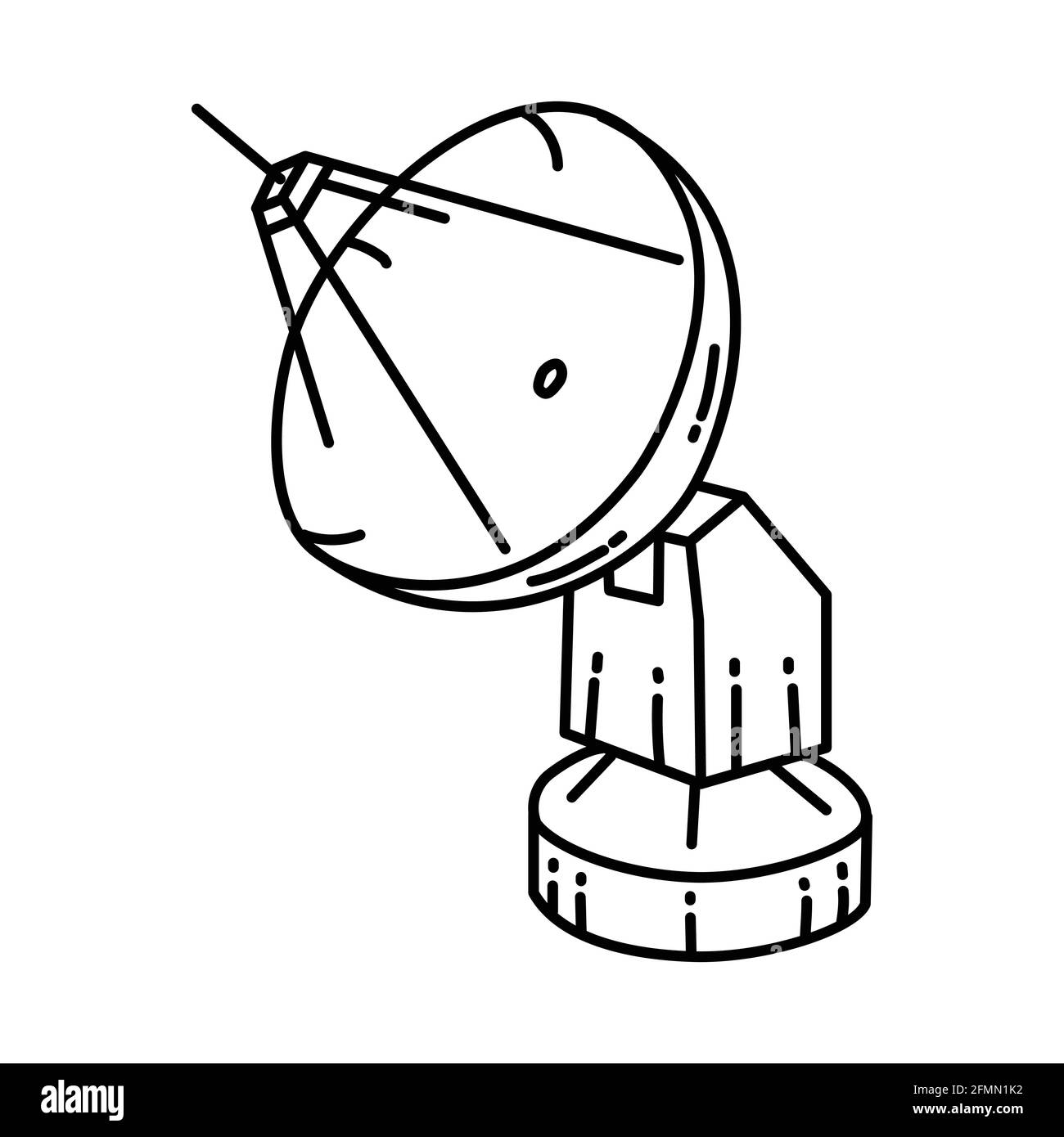Antena als Telekommunikationsgeräte Handgezeichnetes Icon Set Vector. Stock Vektor