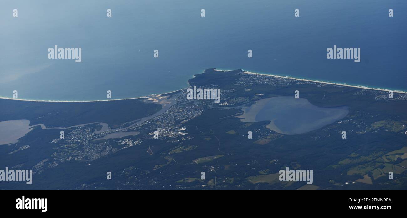 Luftaufnahme der Noosa Heads in Queensland, Australien. Stockfoto