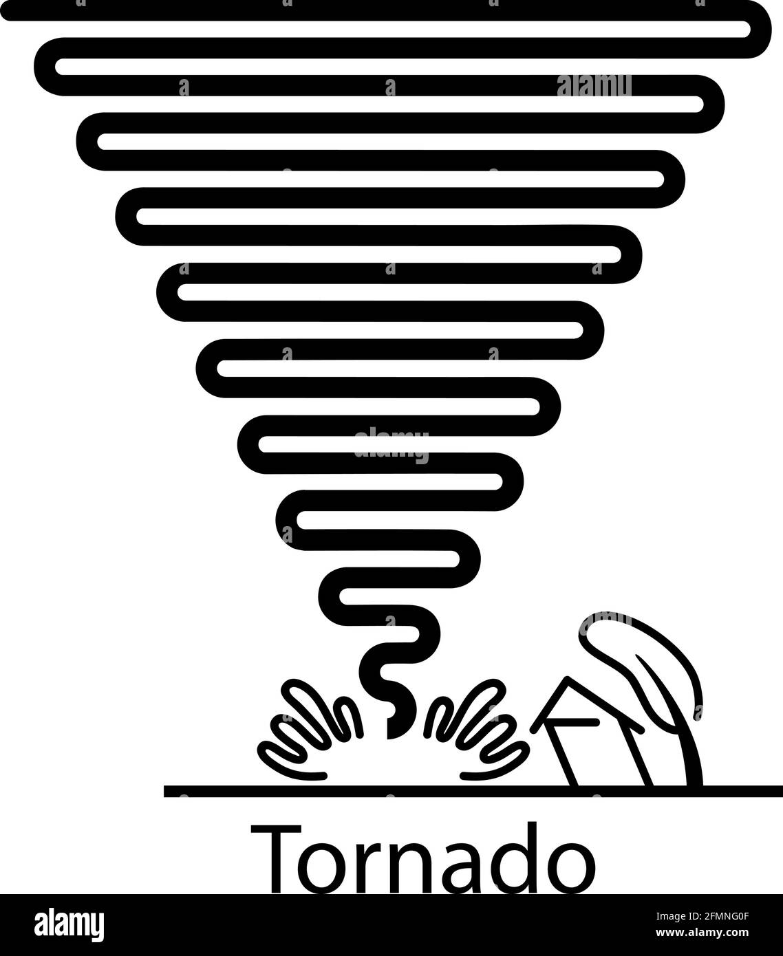 Vektorgrafik Tornado-Symbol. Symbol für natürliche Phänomene Stock Vektor