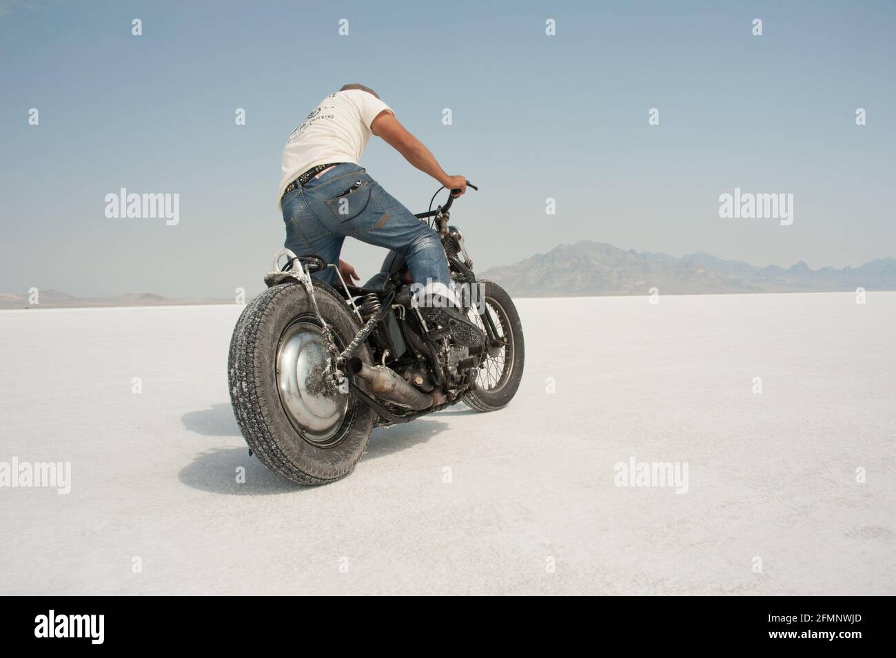 Geschwindigkeitsrennen in bonneville Stockfoto