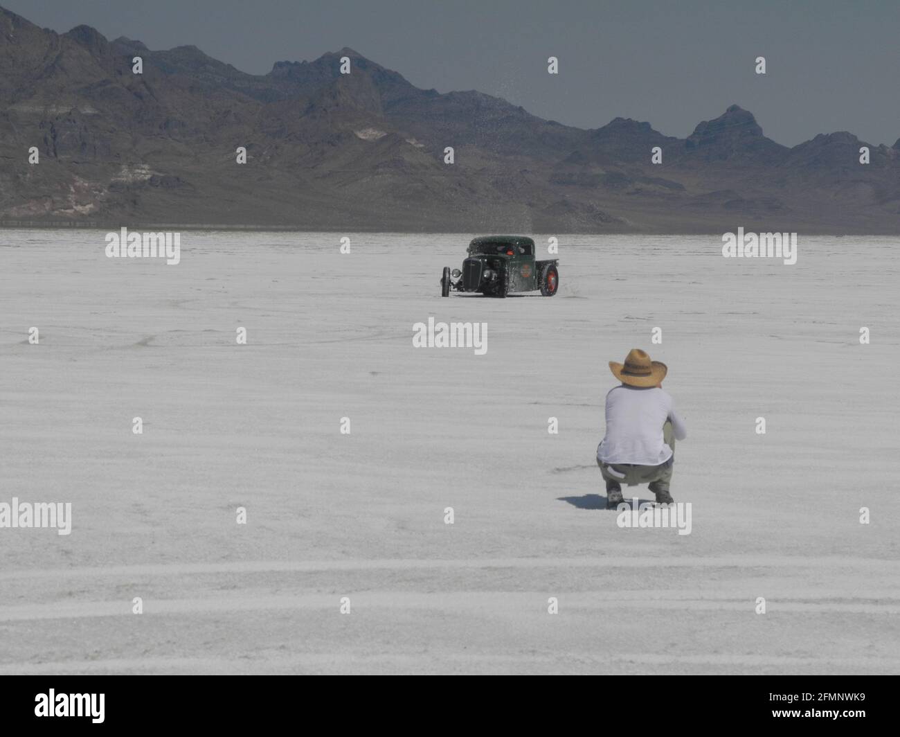 Geschwindigkeitsrennen in bonneville Stockfoto