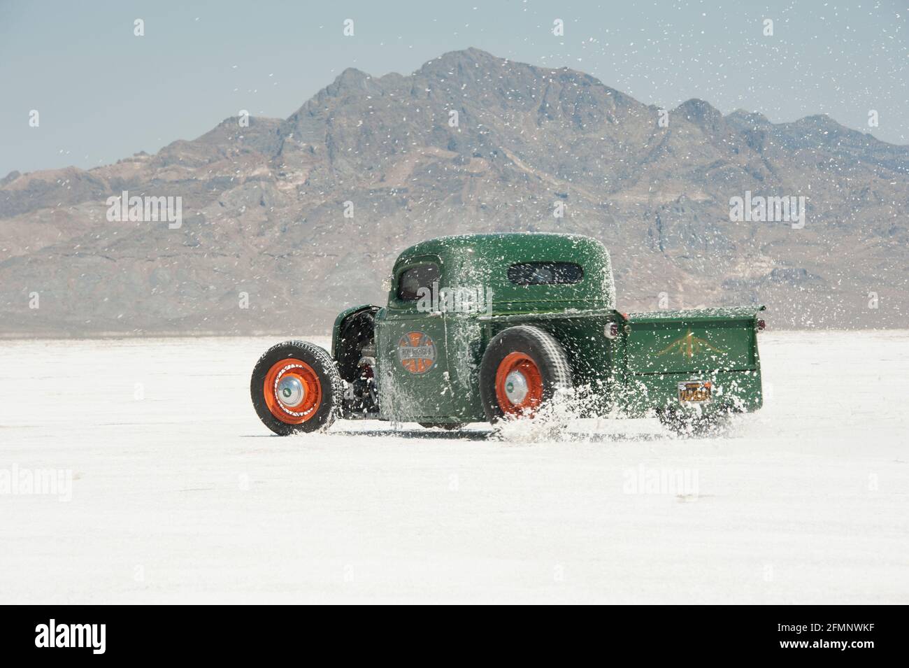 Geschwindigkeitsrennen in bonneville Stockfoto