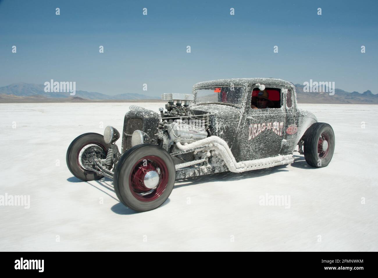 Geschwindigkeitsrennen in bonneville Stockfoto