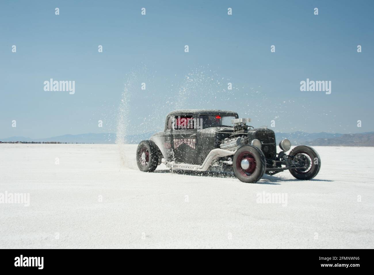 Geschwindigkeitsrennen in bonneville Stockfoto