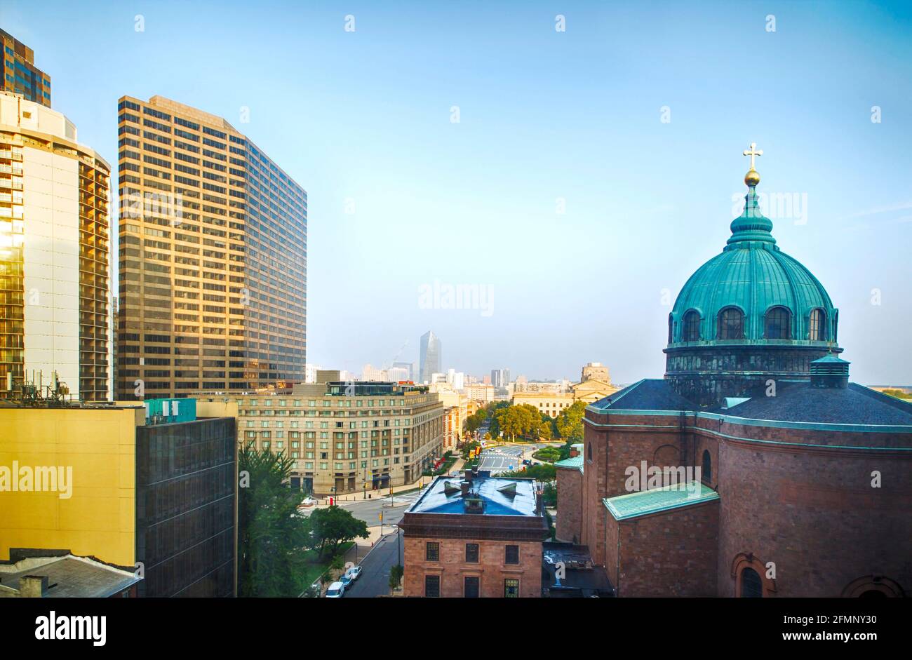 Cathedral Basilica of Saints Peter and Paul römisch-katholische gotische Kirche in Philadelphia, Pennsylvania, USA Stockfoto