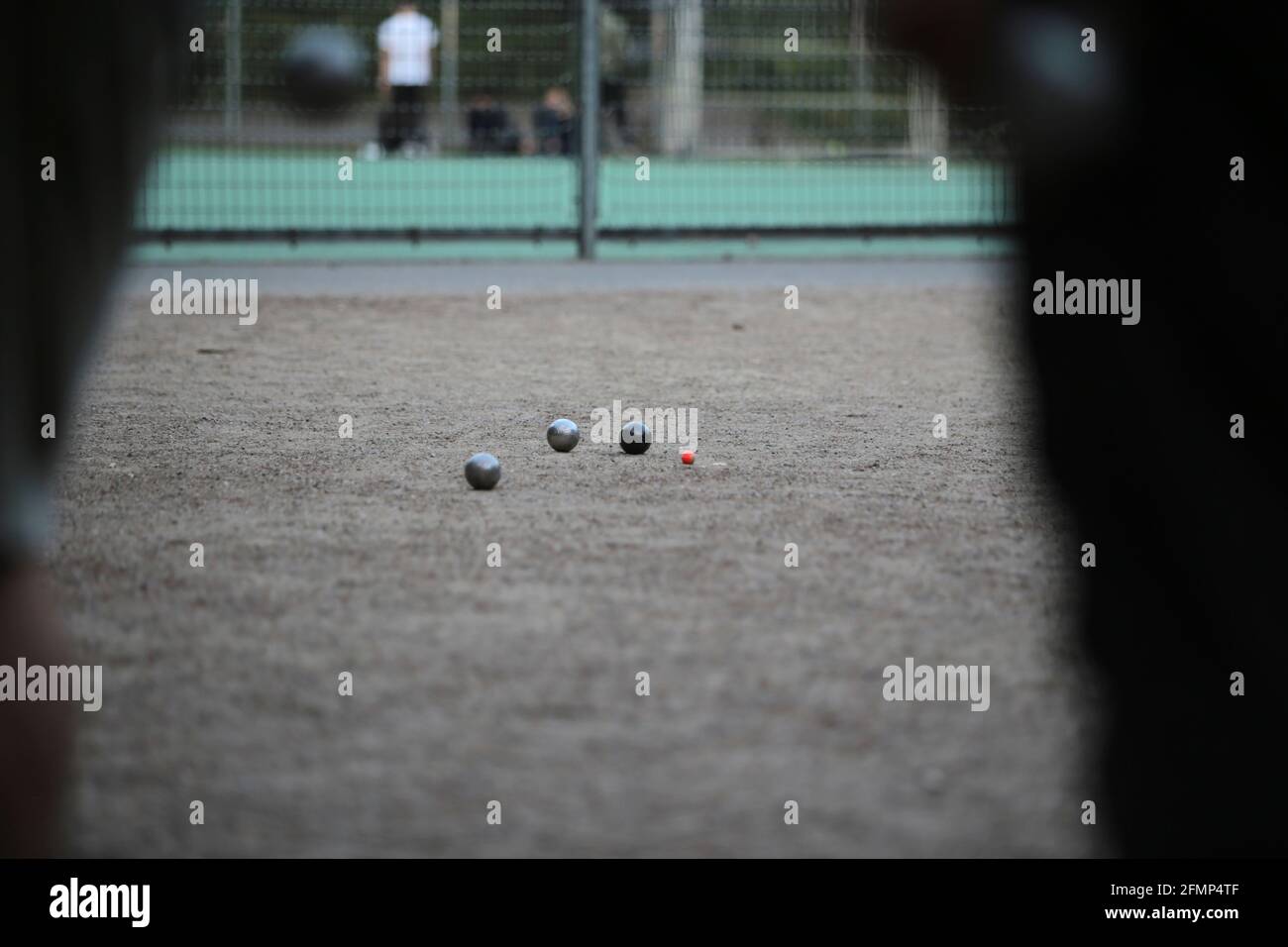 Boule, Petanque-Freizeitsport Stockfoto