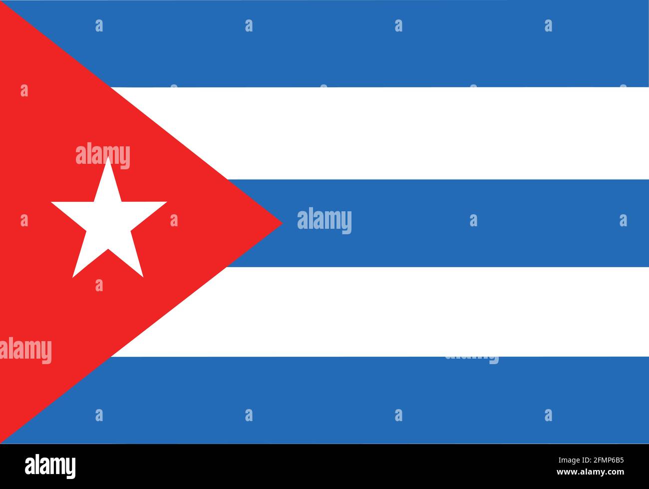 Vektordarstellung der Flagge kubas Stock Vektor