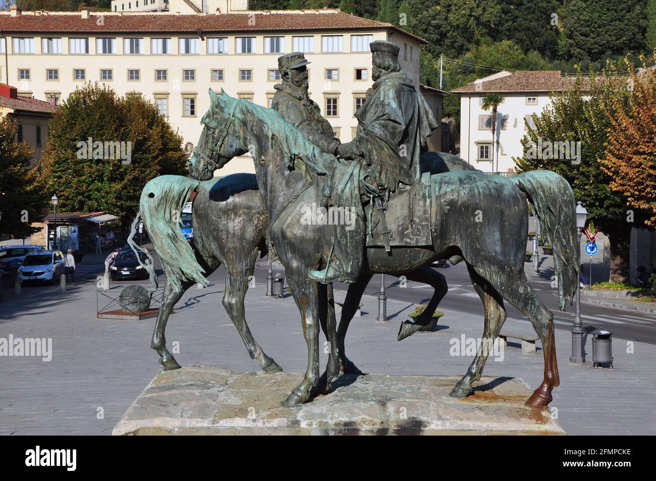 Die Begegnung von Teano, Fiesole Stockfoto