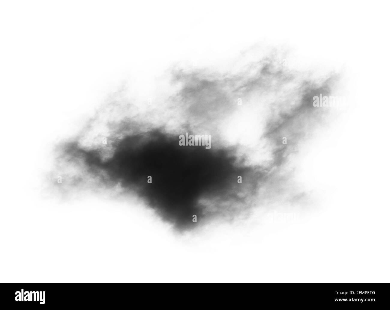Wolke isoliert auf weißem Hintergrund Stockfoto